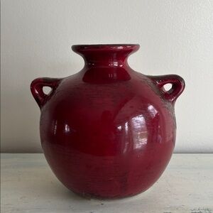 Red Ceramic Vase
